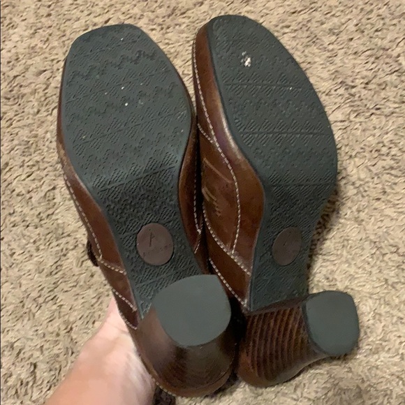 Clark’s Artisan Sz 8M leather mules heels clogs - Picture 6 of 8